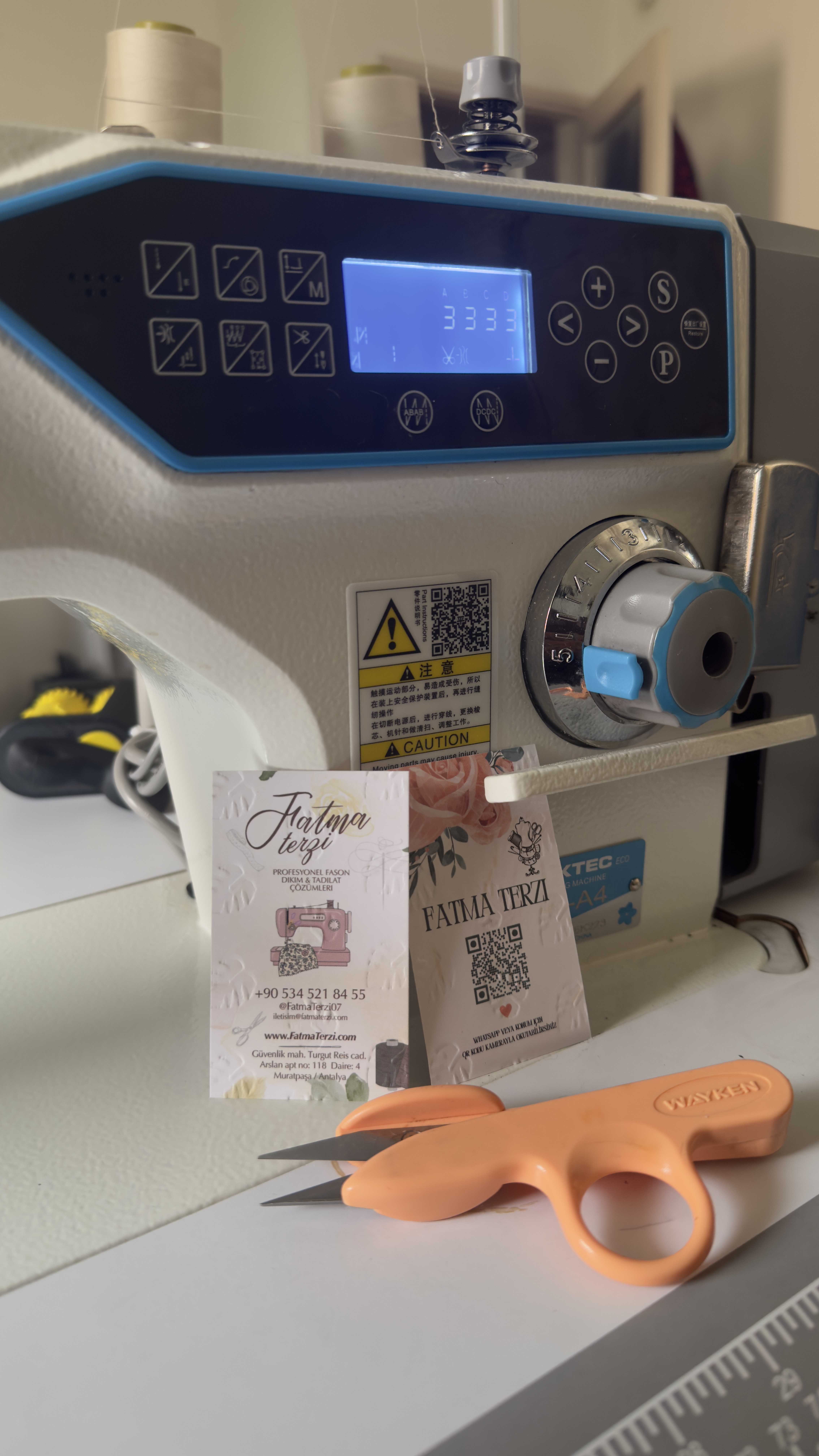 Fatma Terzi atölyesi genel görünümü ve çalışma ortamı